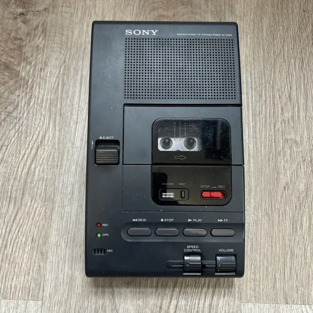 Sony M-2000 Microcassette Transcriber Dictation Tape Recorder Only Untested